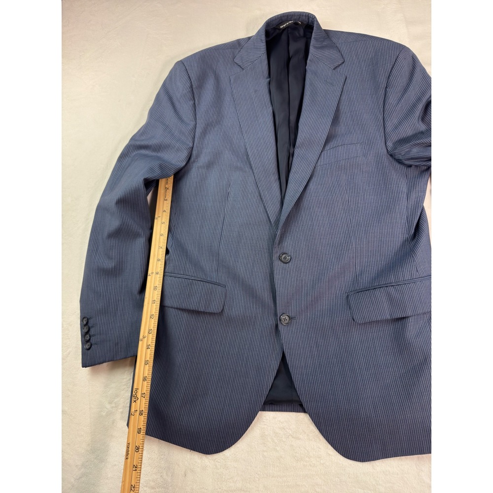 Coppley Esquire 2112 Blue Pinstripe 100% Wool Blazer Sport Coat Mens 44R - Picture 3 of 11